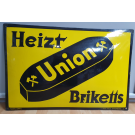 Union Briketts enamel sign