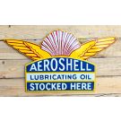 Aeroshell lubricating oil sign
