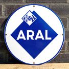 Aral flat enamel sign