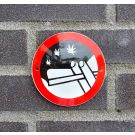 Forbidden to smoke weed joints prohibition sign