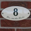 Combo housenr + name without border oval