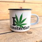Enamel mug Green Amsterdam