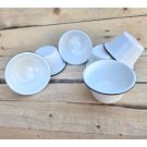 Set of 6 enamel trays (dishes)