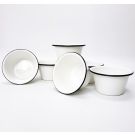 Set of 6 enamel trays (dishes)