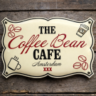 Enamel company logo nostalgic shape