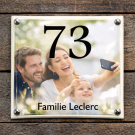 Enamel namesign with photo