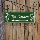 double sided enamel sign with wall frame