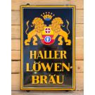 Haller Löwen Brau enamel sign old