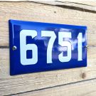 Address sign Montreal enamel