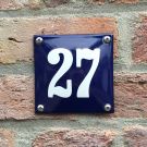 House number curved without frame