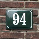 House number curved with frame