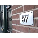 House number curved without frame