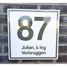 House number with name Bloomingdale modern