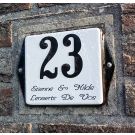 House nr + name with ear with border