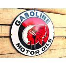 Indian gasoline motor oils vintage enamel sign