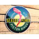 Sealed power pistron rings enamel sign