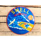 Shell marine enamel sign