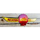 Vintage sign Shell Aviation enamel sign