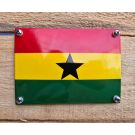 Enamel sign Ghanaian flag