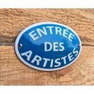 Entrée des Artistes enamel 11,5x8 cm