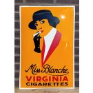 Miss Blanche Virginia Cigarettes enamel sign