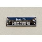 Name sign curved with border + frame