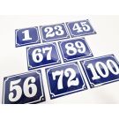 French house number enamel