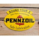 Pennzoil Sound your Z enamel sign