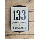 Text sign with 2 earsWith border and Frame - 12x16 cm