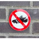 Soccer shoes forbidden prohibition sign