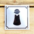 Enamel toilet sign Ladies