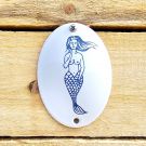 Mermaid enamel sign toilet oval