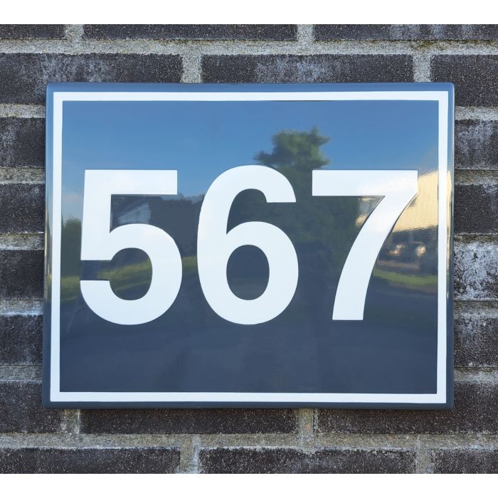 Enamel house number Bloomingdale