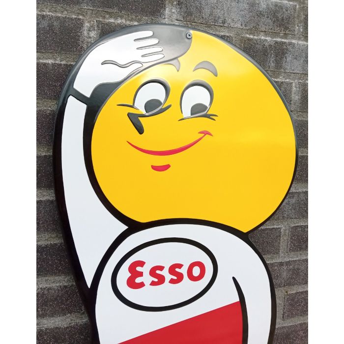 Vintage Style ESSO MAN Enamel Thermometer - Vitreous Motor Oil Garage Sign, Decorative (VAC163)