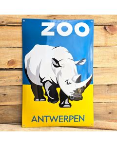 enamel sign Zoo Antwerpen - Rhinoceros