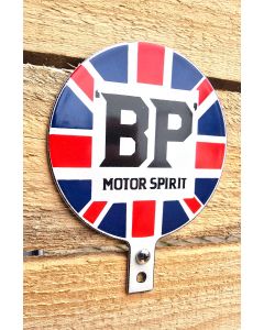Enamel BP motor spirit sign