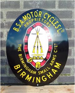 BSA motor cycles enamel sign