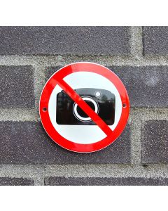 Camera prohibition sign
