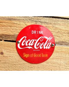 Enamel coca cola sign