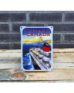 Cunard Canada enamel sign 14x10cm