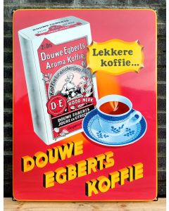Douwe Egberts Koffie enamel sign