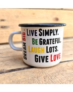 Enamel mug Life Live