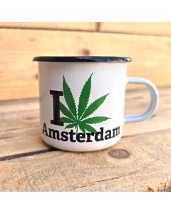 Enamel mug Green Amsterdam