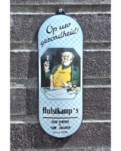 Enamel finger plate Hulstkamp's oude genever
