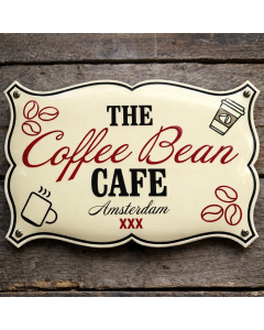 Enamel company logo nostalgic shape