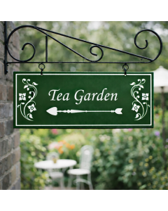 double sided enamel sign with wall frame