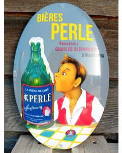 Enamel sign Bieres Perle strasbourg