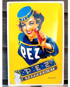 Enamel sign PEZ Peppermint