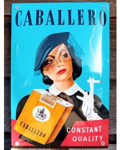 Enamel advertising sign Caballero cigarettes