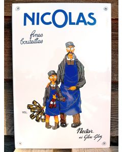 Enamel sign Nicolas Netar and Glou-Glou